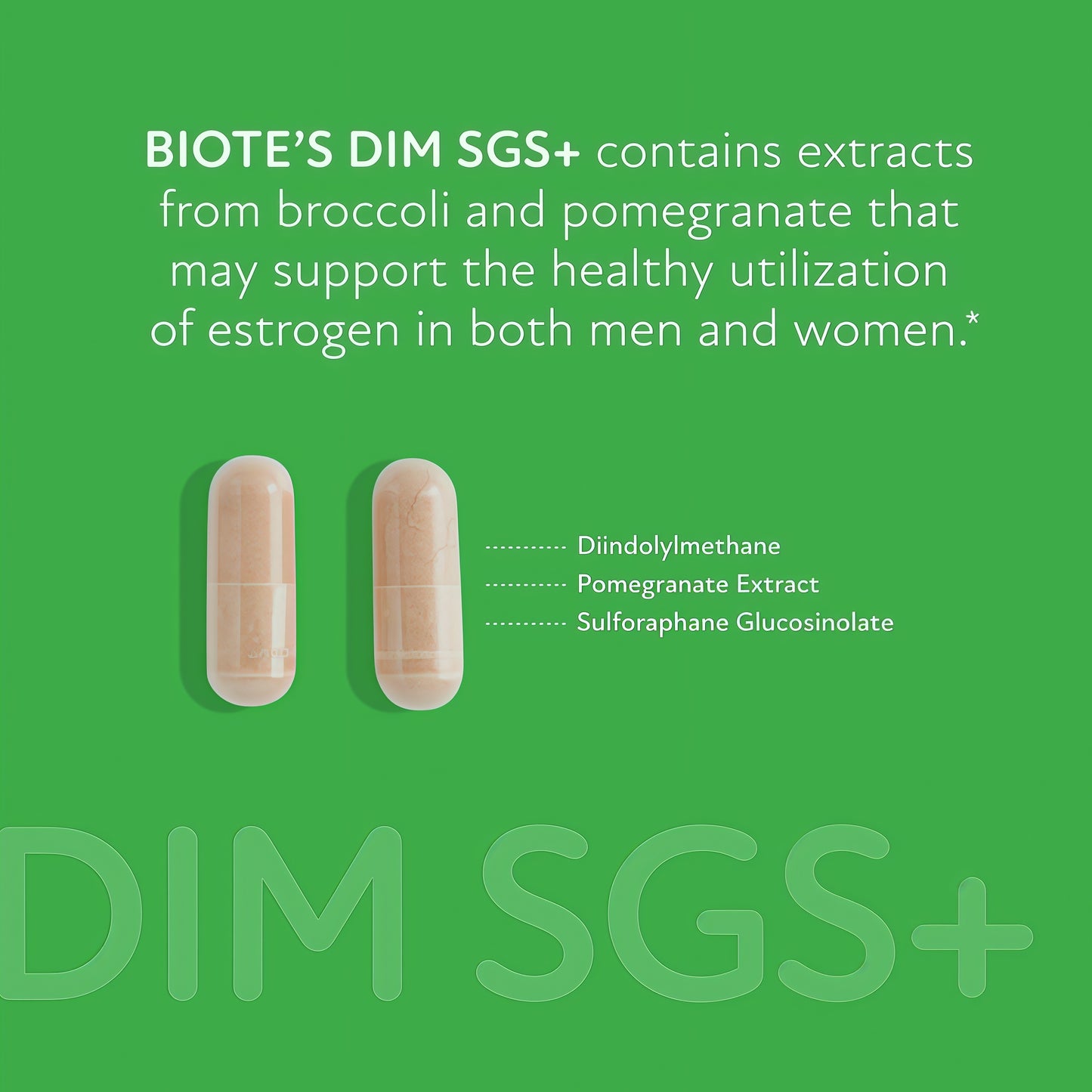 Biote Nutraceuticals - DIM SGS + - Hormone + Detox (60 Capsules) Visit the Biote Store